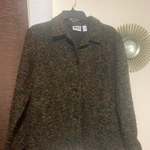 Chico’s women blazer sweater jacket size 2 brown
